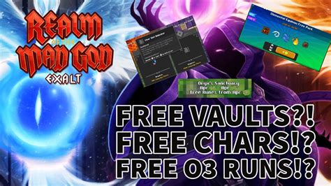 rotmg free character slot|Don't Miss out on Free Vault Slots, Character Slots, and O3 Runs .